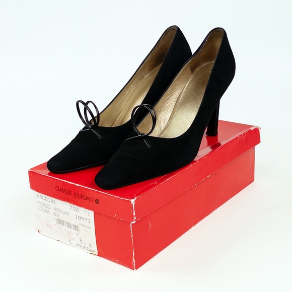 Vintage Charles Jordan Suede Sculptural Pumps Heels - Picture 7 of 7